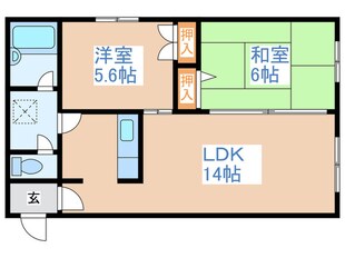 ロイヤルレインボ－平岸Ａの物件間取画像